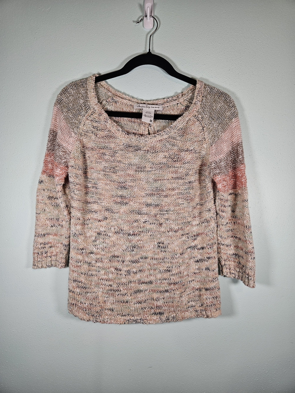 American Rag Pink & Coral Speckled Scoopneck Sweater